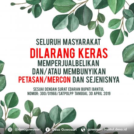 PELARANGAN PETASAN SELAMA BULAN RAMADHAN