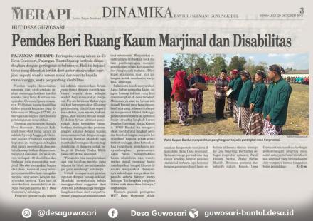 HUT DESA GUWOSARI: Pemdes Beri Ruang Kaum Marjinal dan Disabilitas