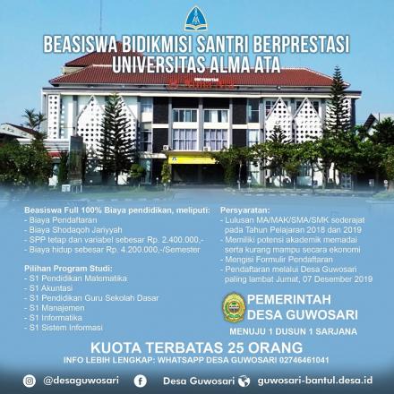 RAIH CITA-CITA DENGAN BEASISWA BIDIKMISI ALMA ATA