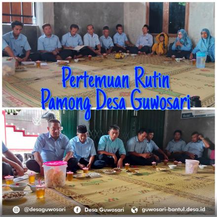 Pertemuan Rutin Pamong Desa Guwosari Di Dusun Kembangputihan
