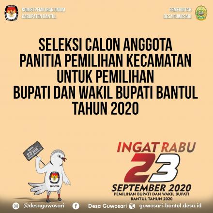 Pengumuman Penerimaan Panitia Pemilihan Kecamatan