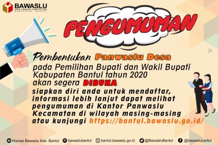 Pembukaan Pendaftaran Panwaslu Desa