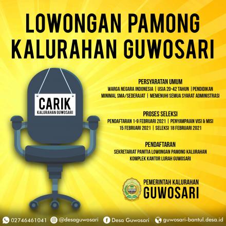 Lowongan Pamong Kalurahan Jabatan Carik Tahun 2021